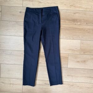 Zara Basic Collection Navy Straight Leg Ankle Pants Trousers Career Women's L